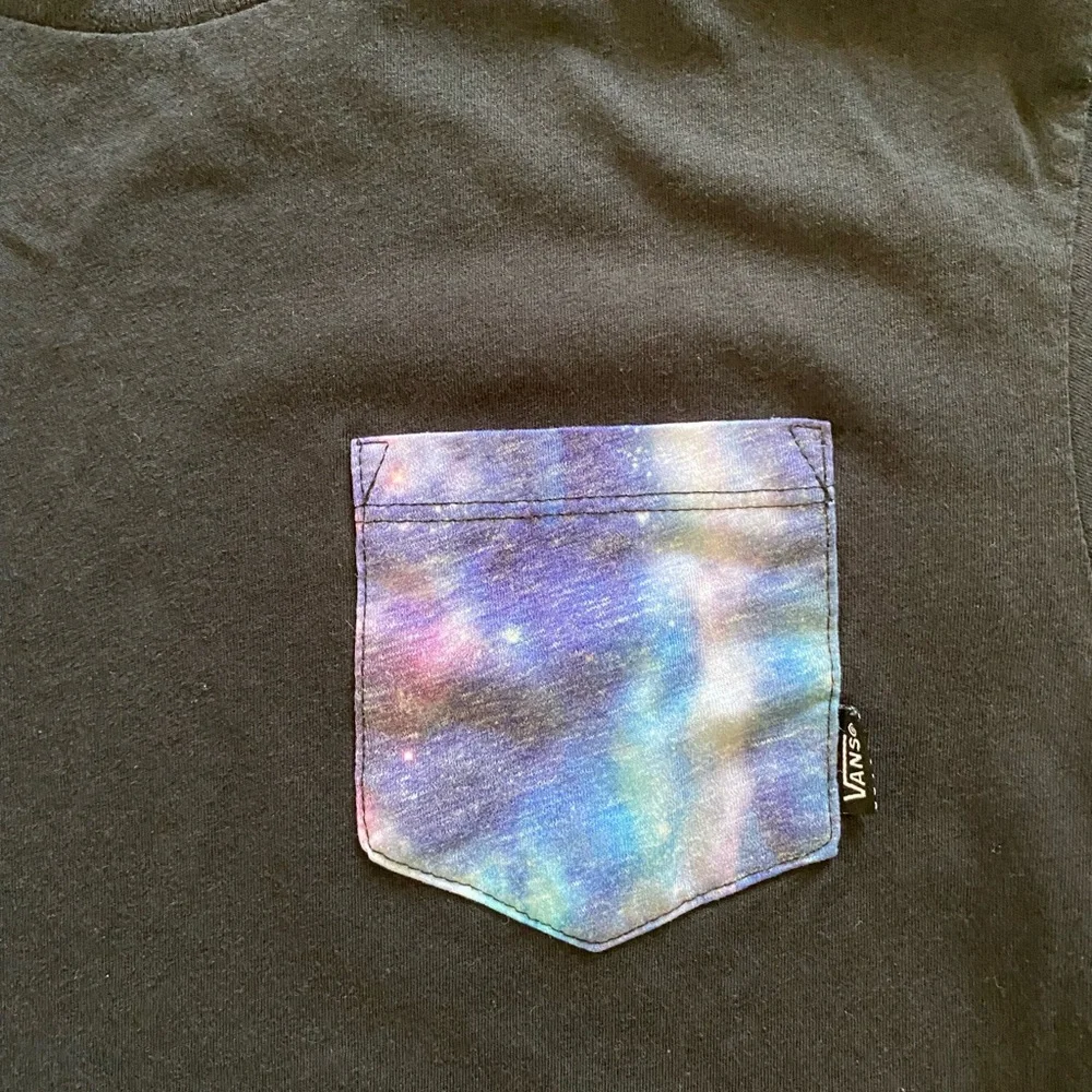 Vans Premium Original Black T-shirt With Tye Dye Pocket Size Medium - Picture 2 of 5